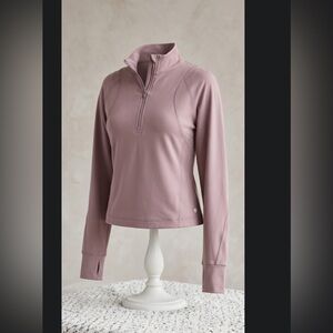 Apana Active Quarter-Zip Pullover - Mauve/Dusty Rose - Size S